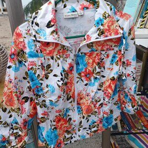 Studio Works Petite floral jacket Size PM